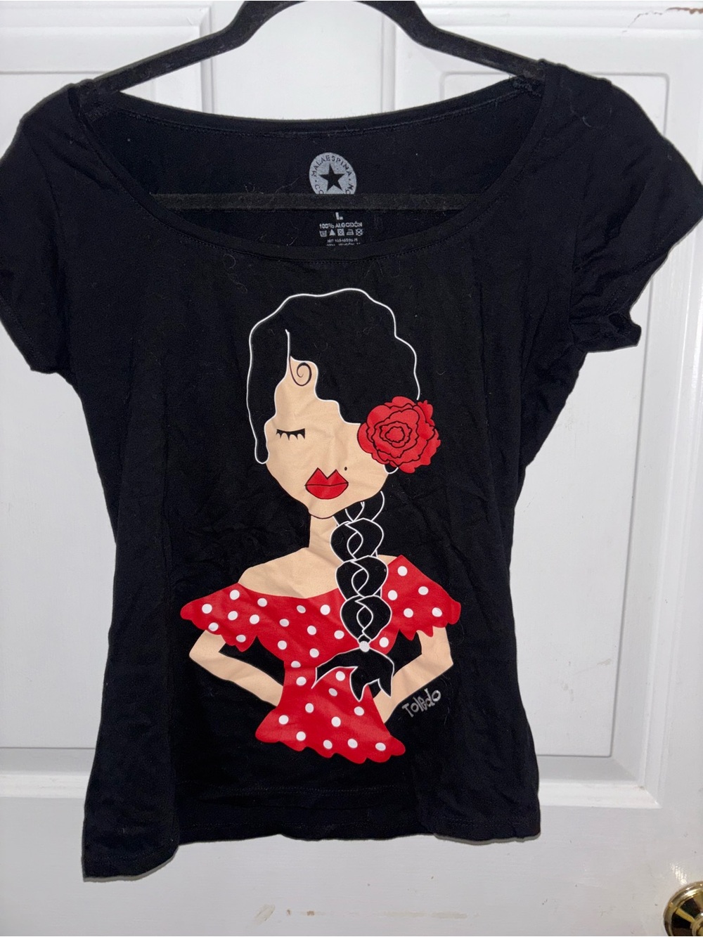 Malaespina Coleccion Black Graphic T-Shirt
